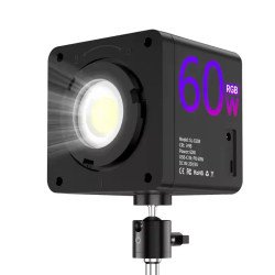 Meman SL-C60R RGB Bi-Color LED Video Light 60W COB Portable Photography Light with Built-In Battery and Bowens Mount Meman SL-C60R RGB Bi-Color LED Video Light 60W COB Portable Photography Light with Built-In Battery and Bowens Mount
