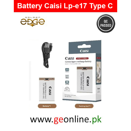 Caisi LP‑E17 Type‑C Rechargeable Battery for Canon Cameras 