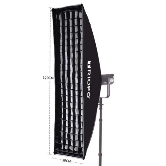 TRIOPO 30×120cm Strip Softbox with Grid