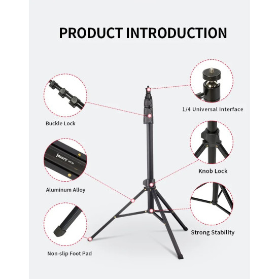 Jmary MT-38 Extendable Tripod Stand For DSLR Mobile Or Lighting 