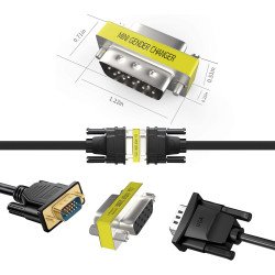VGA Female To Female Joinder 15 Pin HD15 Gender Changer Coupler VGA Female To Female Joinder 15 Pin HD15 Gender Changer Coupler