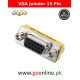VGA Female To Female Joinder 15 Pin HD15 Gender Changer Coupler VGA Female To Female Joinder 15 Pin HD15 Gender Changer Coupler