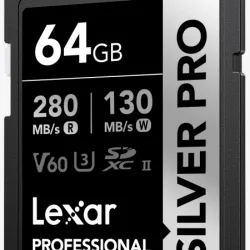 Memory Card Lexar 64GB Professional SDXC SILVER PRO UHS-II 280MB/s Memory Card Lexar 64GB Professional SDXC SILVER PRO UHS-II 280MB/s