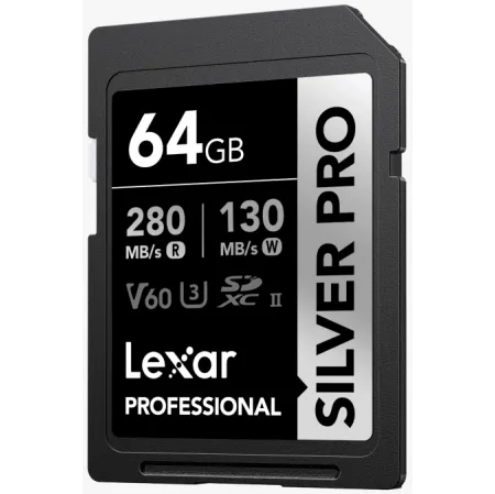 Memory Card Lexar 64GB Professional SDXC SILVER PRO UHS-II 280MB/s