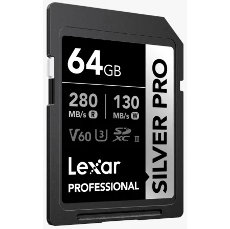 Memory Card Lexar 64GB Professional SDXC SILVER PRO UHS-II 280MB/s