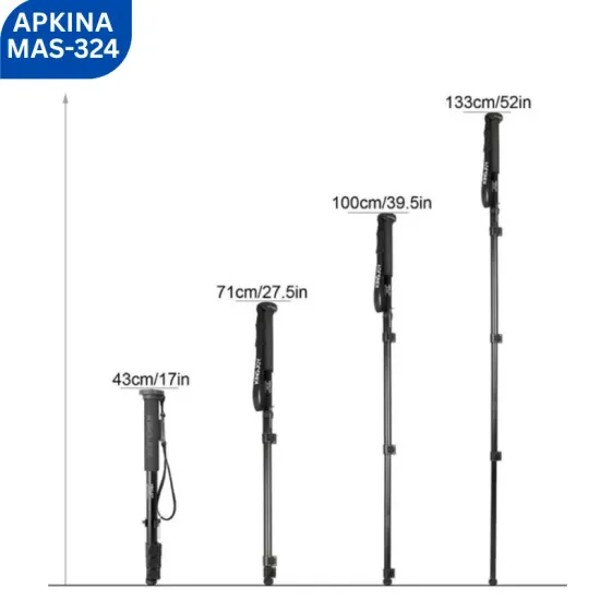 Apkina Monopod MAS-324 Aluminum Camera Monopod Apkina Monopod MAS-324 Aluminum Camera Monopod