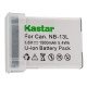 Kastar Lithium Ion Battery NB13L Replacement for Canon NB-13L and PowerShot Digital Cameras