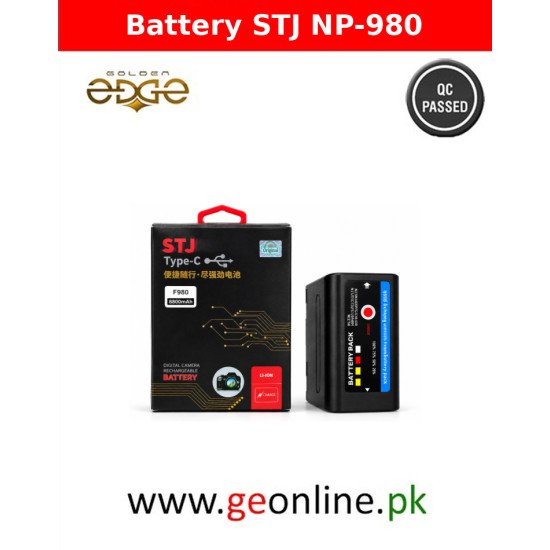 STJ NP-F980 8800mAh USB Type-C Power Bank Battery for LED Video Lights