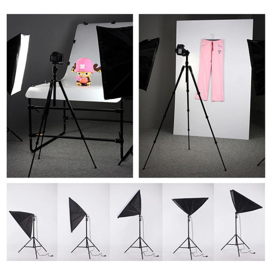 Continues 50x70CM Lighting Four Lamp Softbox Kit