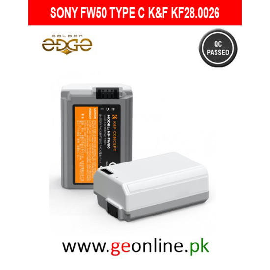 K&F Sony fw50 Battery Type c Camera Battery for Sony Cameras | KF28.0026