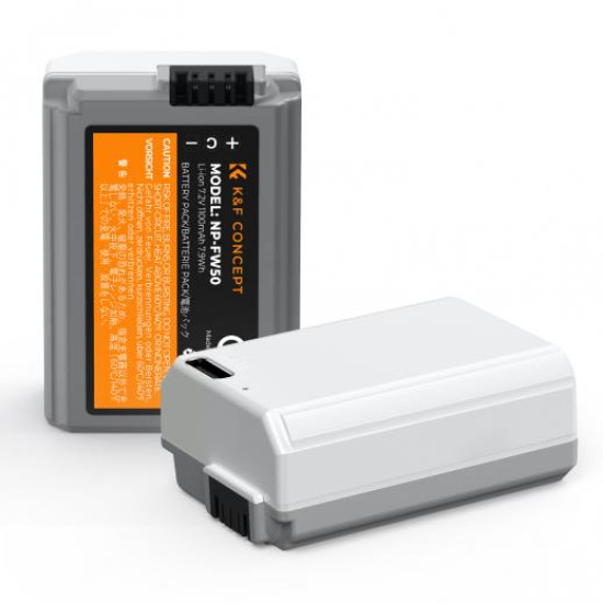 K&F Sony fw50 Battery Type c Camera Battery for Sony Cameras | KF28.0026