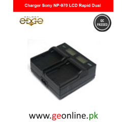 Sony NP-F970 LCD Rapid Dual Charger – Dual Slot Battery Charger for NP-F Series