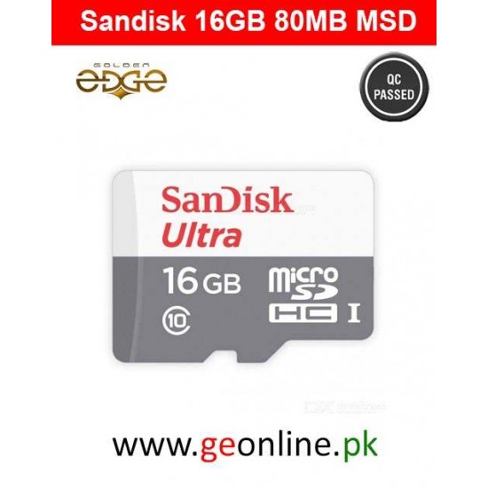 Memory Card SanDisk 16GB Micro SD 80MB/Sec Ultra