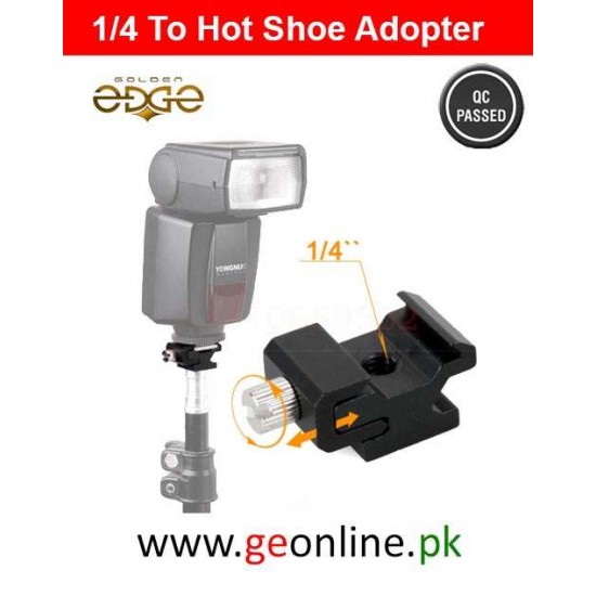 1/4 Screw To Hot Shoe Mount Metal Adapter
