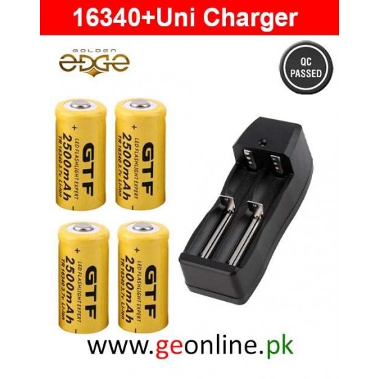 Universal Smart Battery Charger+ 4x 16340 Cells