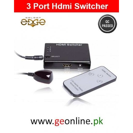 HDMI 3 Port Switcher With Remote