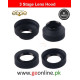 Lens Hood 3-Stage 72mm  Collapsible Rubber Foldable Wide Mid Tele Universal