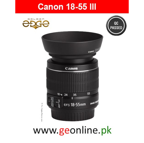 Lens Canon EF-S 18-55mm f/3.5-5.6 III + Hood+Filter Used