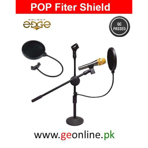 Pop Filter Double Layer For Studio Microphone Mic Wind Filter