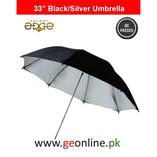 Black White Reflective Umbrella For Studio Lighting Strobes