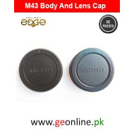 Body And Rear Lens Cap M43 Micro Four Third Panasonic Olympus Black Magic