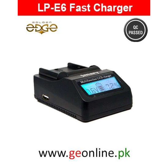 Charger Jmray LP-E6 LPE6 Digital LCD Quick Replace Charger For Canon LP-E6, LC-E6 EOS 60D, EOS 70D, EOS 5D II Battery Charger