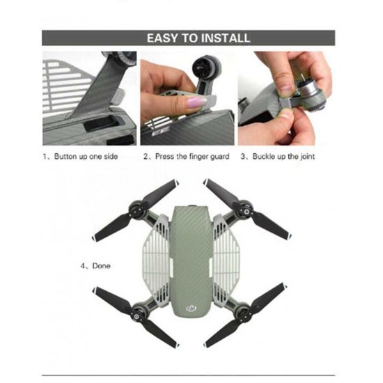 DJI SPARK Drone Hand Guard Baffle Guardrail FingerAnd Dam-board for  Palm Take Off and Landing