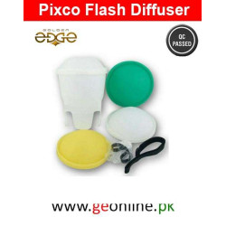 Flash Diffuser Lambency PIXCO Universal  With 3 Color Dooms White Green Yellow