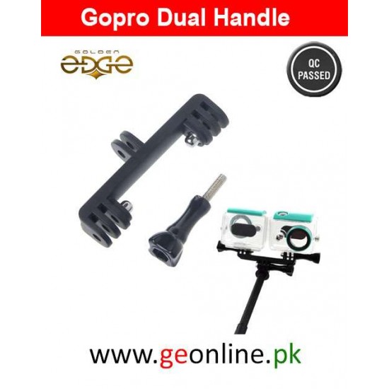 Gopro Double Dual Sport Camera Holder Handle Grip Monopod Mount