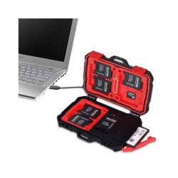 Card Reader 3. 0 + Cards Hard Case By Lynca With OTG Support 5Gbps Card Reader 3. 0 + Cards Hard Case By Lynca With OTG Support 5Gbps