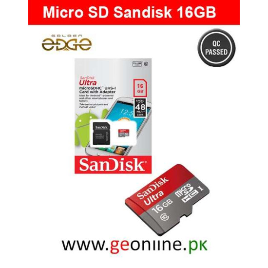 Memory Card SanDisk 16GB Micro SD 48MB/Sec Ultra