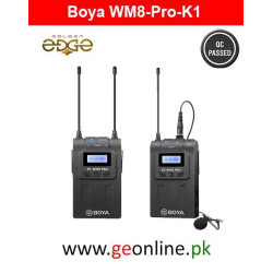 Mic BOYA -WM8 Pro-K1 UHF Wireless Microphone System 48 Channels Mono/Stereo Mode LCD Display 100M Effective Range for Canon Nikon Sony DSLR Cameras Camcorders