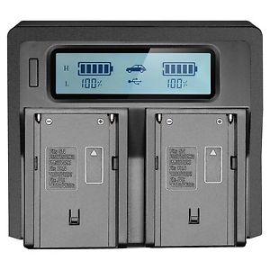 Sony NP-F970 Dual Charger – Dual Slot Battery Charger for NP-F Series