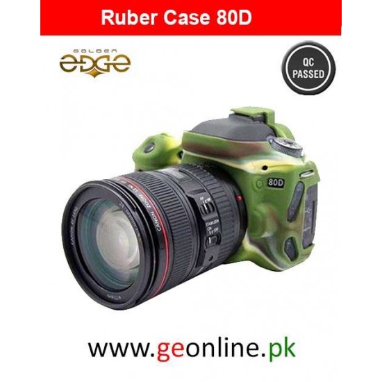 Rubber Case Canon EOS 80D Protective Easy Cover Green