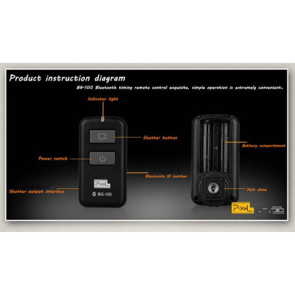 Shutter Remote Timer Pixel BG-100 Bluetooth Control For Canon Cameras