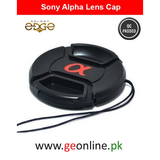 Lens Cap Sony Alpha 55mm Center Pinch Snap-on Front